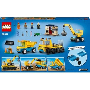 LEGO 60391 City Construction Trucks and Wrecking Ball Crane